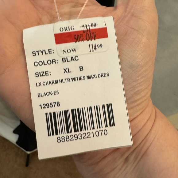 Lovely Imogen Draped Twist Halter Tie Back Trumpet Gown Black XL - Picture 5 of 10